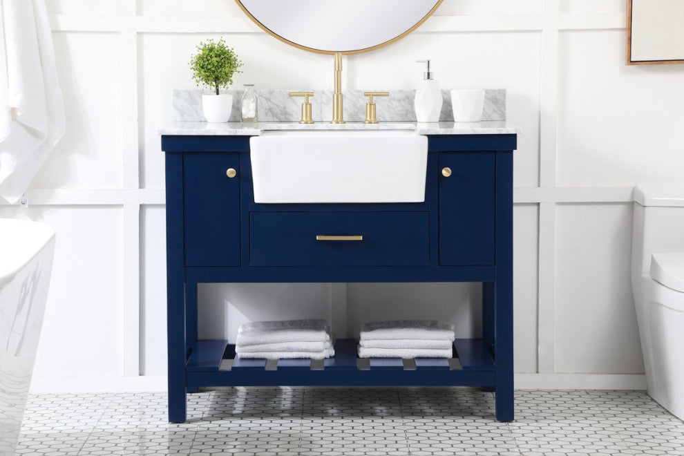 Home Living 22" Farmhouse Blue-Light Bathroom Vanity
