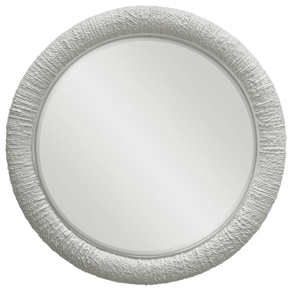 Uttermost 08168 Mariner 38-1/2" W x 5" H Circular Framed Bathroom - Matte White