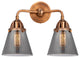 Small Cone Bath Vanity Light, Antique Copper, Plated Smoke, Plated Smoke