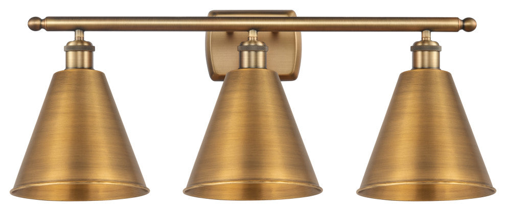 Ballston Cone Bath Vanity Light, Brushed Brass, Brushed Brass