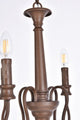 Fiona 4-Light Pendant, Weathered Oak