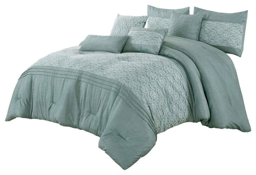 Brenda 7 Pieces Comforter Set, Queen