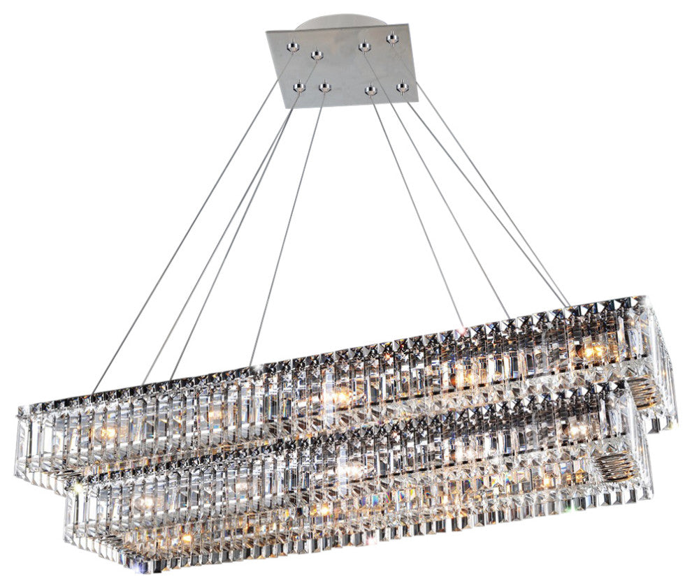 Baguette 27x9" 26-Light Modern Large Pendants by Allegri