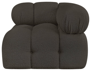 Ames Boucle Fabric Modular Chair, Brown, Corner Chair