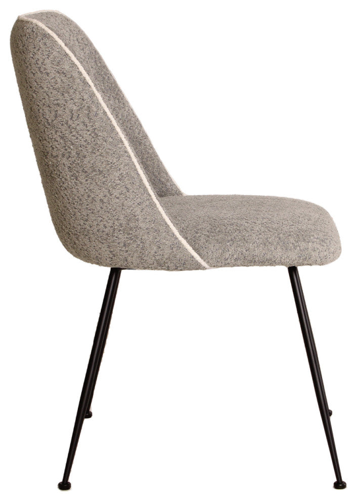 Gray Chenille Upholstered Dining Chair | Andrew Martin Colina