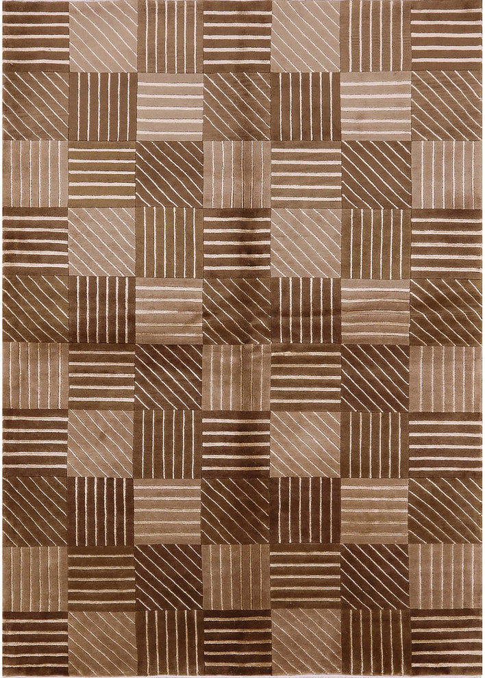 Ahgly Company Indoor Rectangle Mid-Century Modern Area Rugs, 7' x 9'