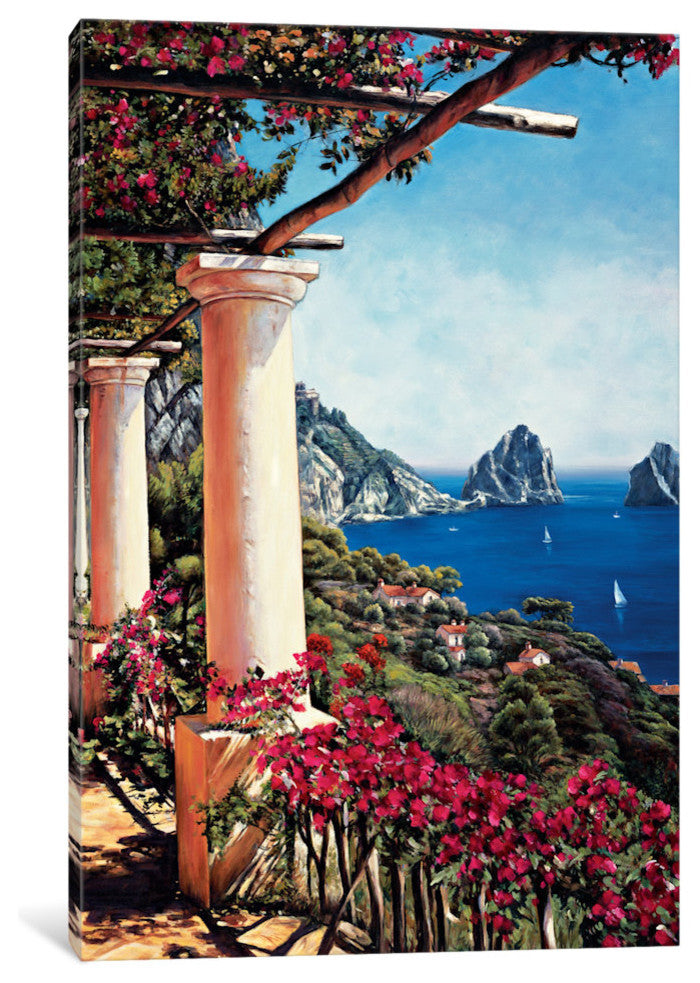 "Pergola In Capri" by Elizabeth Wright, Canvas Print, 40"x26"