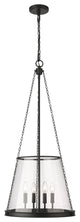 Zlite 341P18-MB 4-Light Pendant, Clear