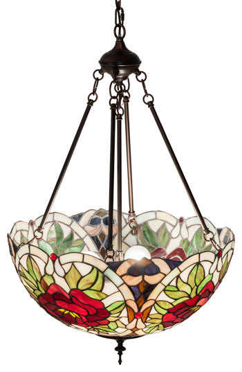 Meyda Lighting 232775 20" Wide Renaissance Rose Inverted Pendant