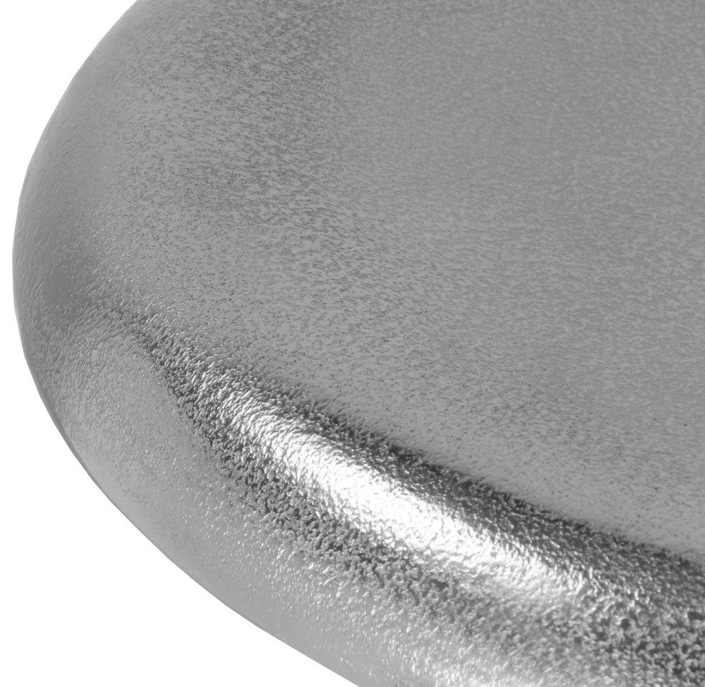 Clara Aluminum Adjustable Bar/Counter Stool, Silver