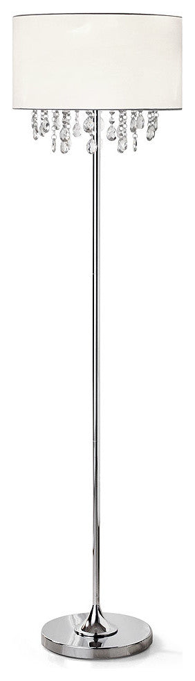 Florence Crystals Floor Lamp, White
