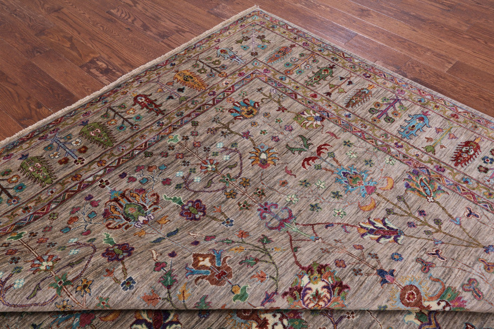 8' 9" X 12' 1" Persian Tabriz Handmade Wool Rug - Q12518