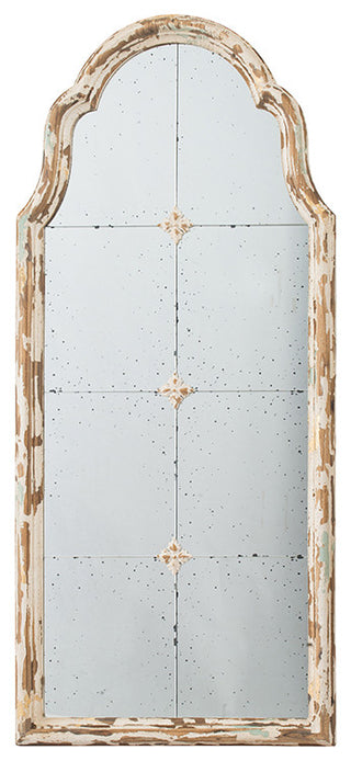 Gewnee 22" x 48" Large Cream & Gold Framed Wall Mirror