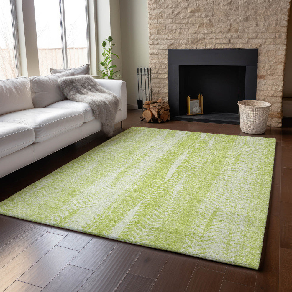 Premium Machine Washable Mayfield AMF694 Aloe 8' x 10' Rug