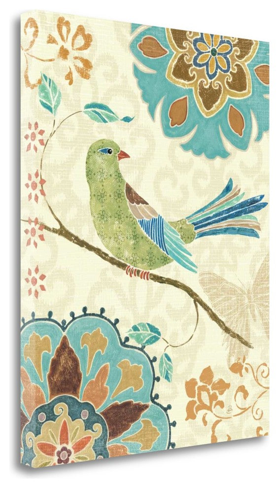 "Eastern Tales Birds II" By Daphne Brissonnet, Giclee on Gallery Wrap Canvas