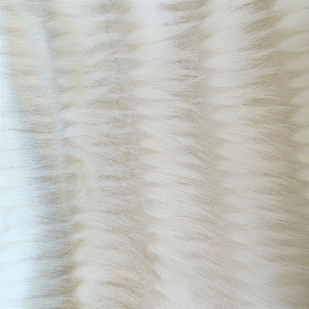 Off White Exotic Feather Faux Fur Luxury Throw Blanket, Blanket 114Lx120W King