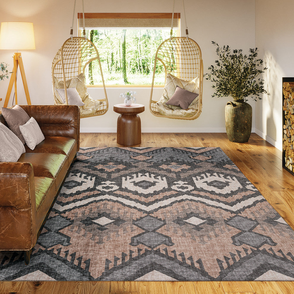Indoor/Outdoor Sedona SN2 Bison Machine Washable 9' x 12' Rug
