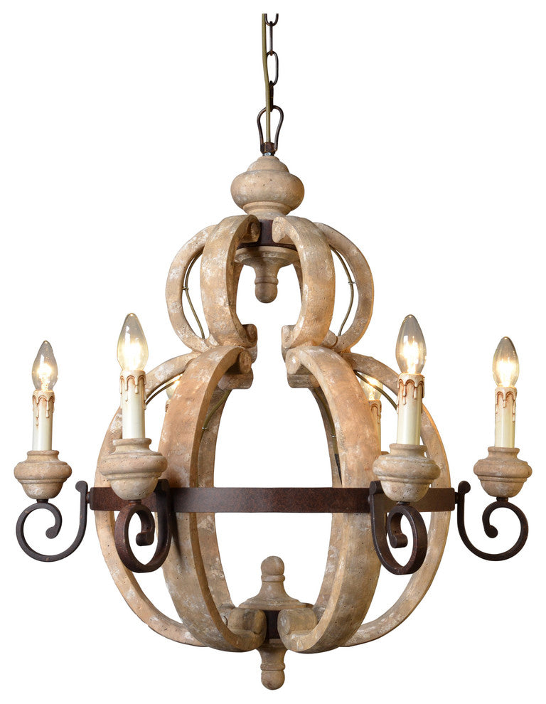 Iron and Wood Pendant