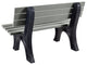 Aurora Traditional 4' Park Bench, Weathered Acorn, Coastal Teak