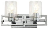 Estes 2 Light Bath Vanity Light, Polished Chrome