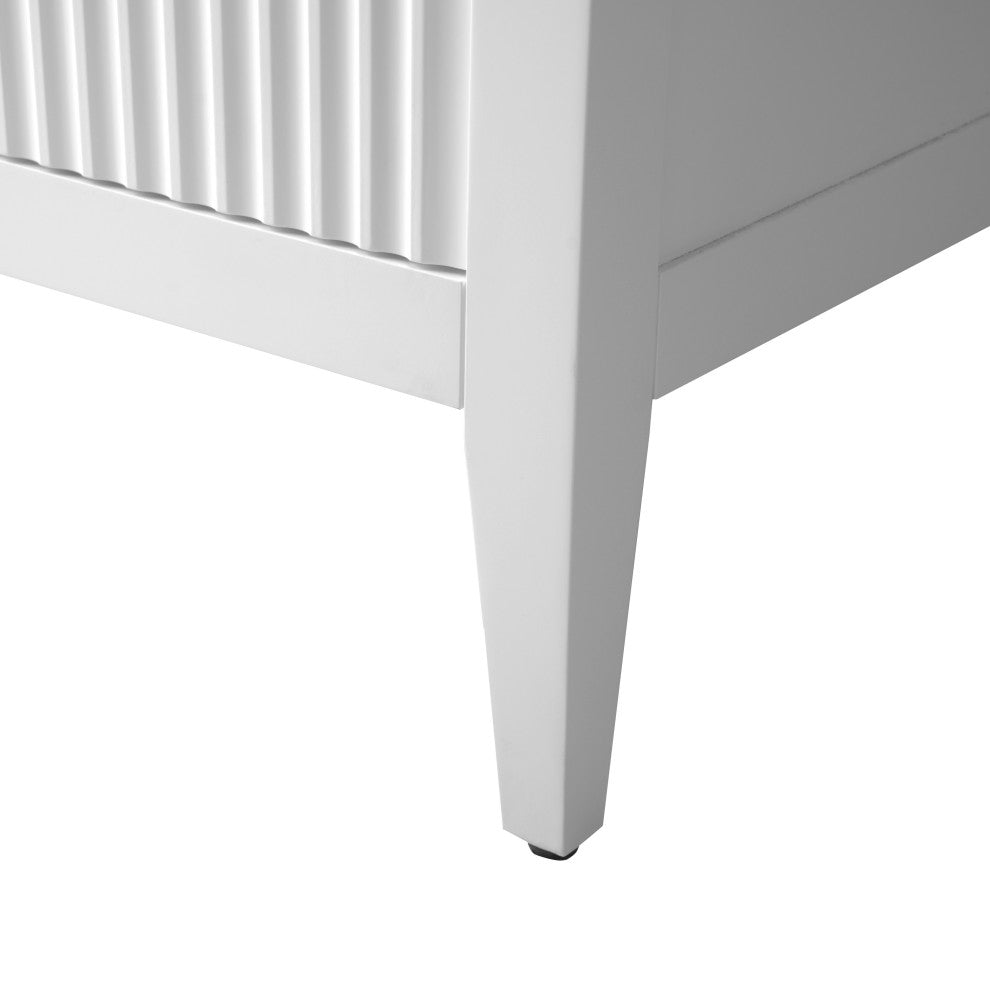 Vanity Art Freestanding Vanity, White, 72", Double Sink, Matte Black