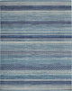 8' X 10' Navy Blue Southwestern Power Loom Area Rug