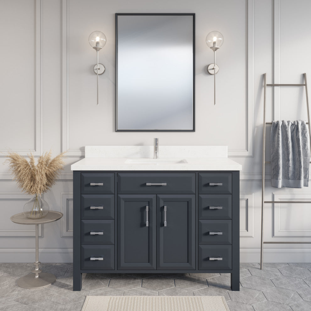 Calais 48" Bathroom Vanity, Pepper Gray