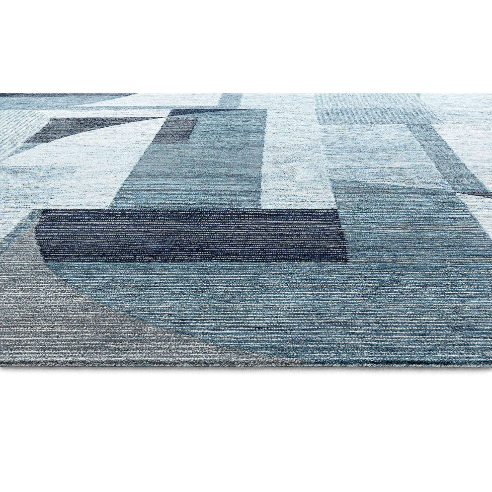 Obeetee Jaipur Abstract Hand Tufted Rug, Blue, 6'x9'