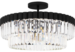 Four Light Semi Flush Mount in Matte Black