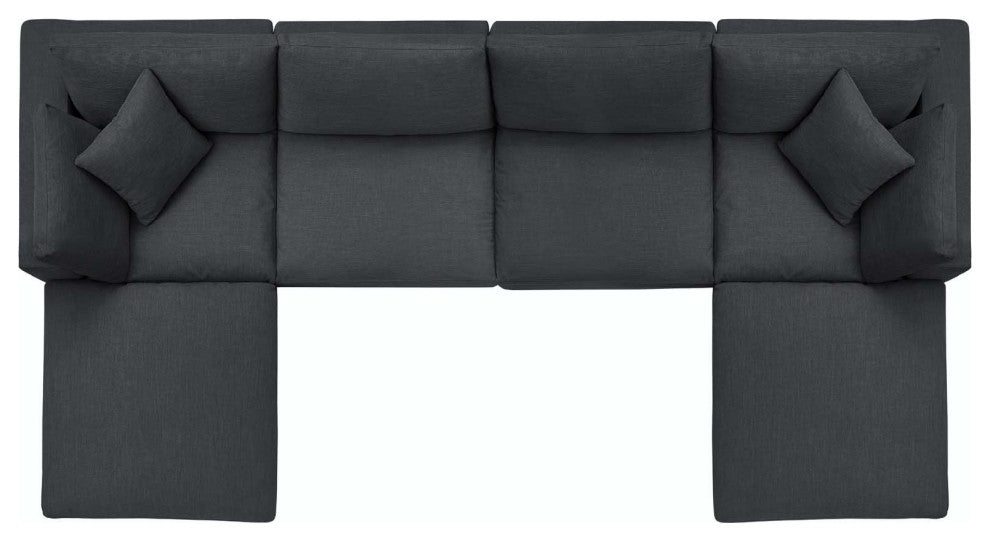 Cloud Couch, U-Chaise Cloud Sectional Sofa Set, Modular 6Piece Dream Couch, Gray