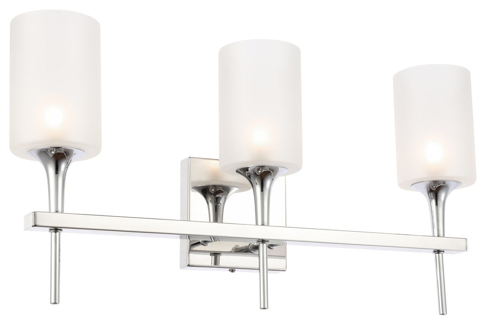 Chelsea 3-Light Bath, Sand Blasted Cylinder Glass, LED G9