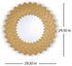 Abington Decorative Modern Sun Mirror With Faux Wood Frame, Gold
