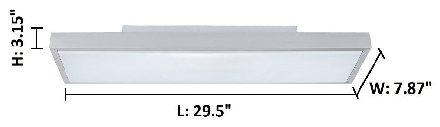 Eglo 1x17.2w Led Ceiling Light W/ Brushed Aluminum Finish & White Plastic Glass