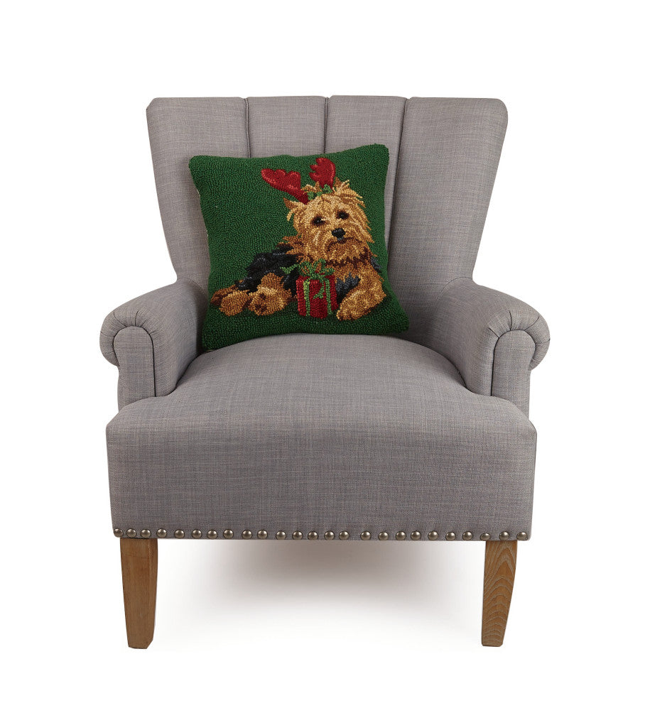 Christmas Yorkshire Terrier Hook Pillow