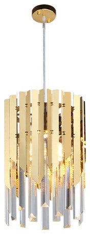 Gold Plated Crystal Pendant Fixture By Morsale