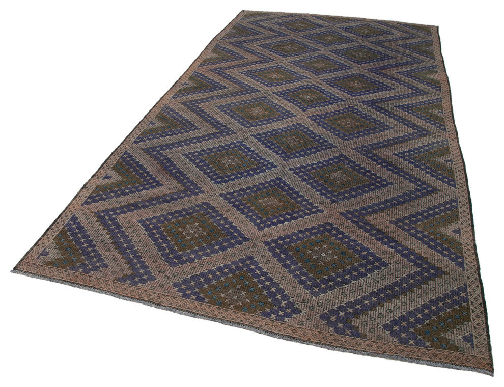 Rug N Carpet - Handwoven Anatolian 5' 10'' x 12' 1'' Vintage Wool Kilim Rug