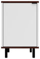 Mosholu Nightstand in White and Nut Brown