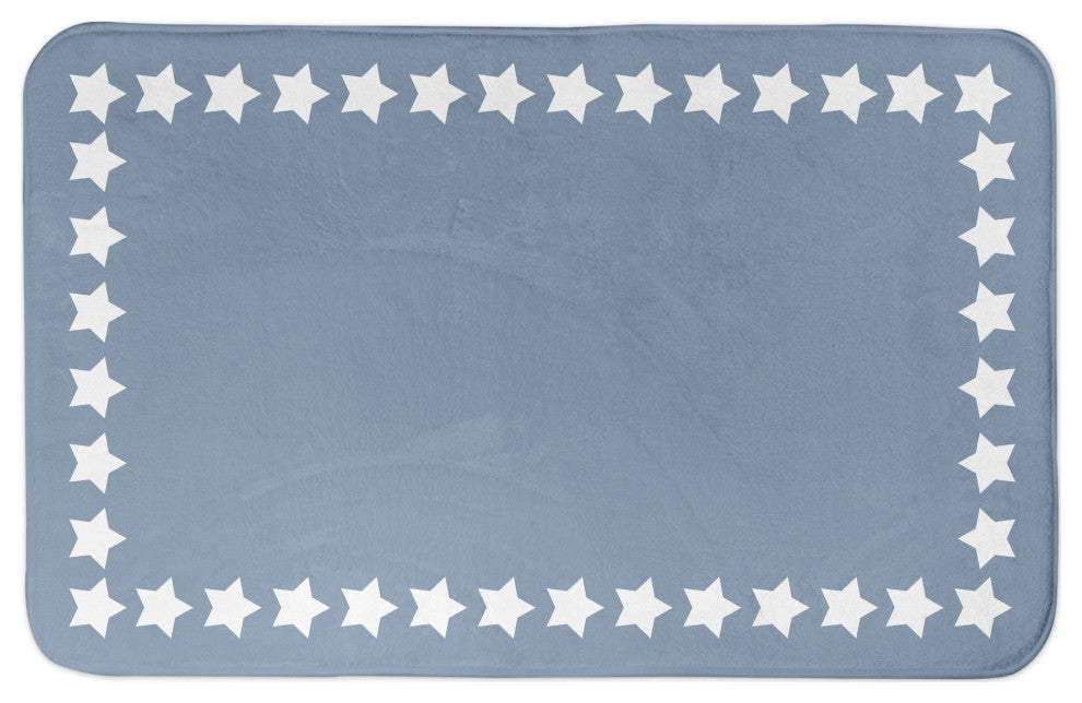 Simple Star Border 34"x21" Bath Mat