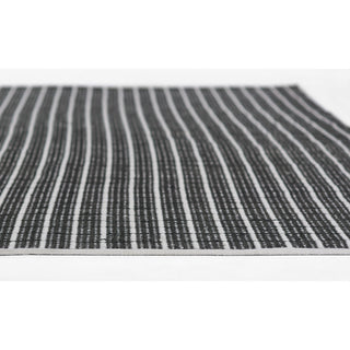 Novogratz Malmo MLO-2 Grid Rug, Black, 8'x10'