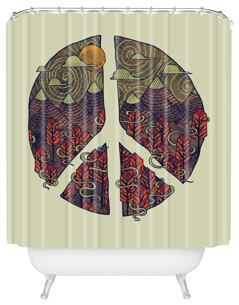 Deny Designs Hector Mansilla Peaceful Landscape Shower Curtain