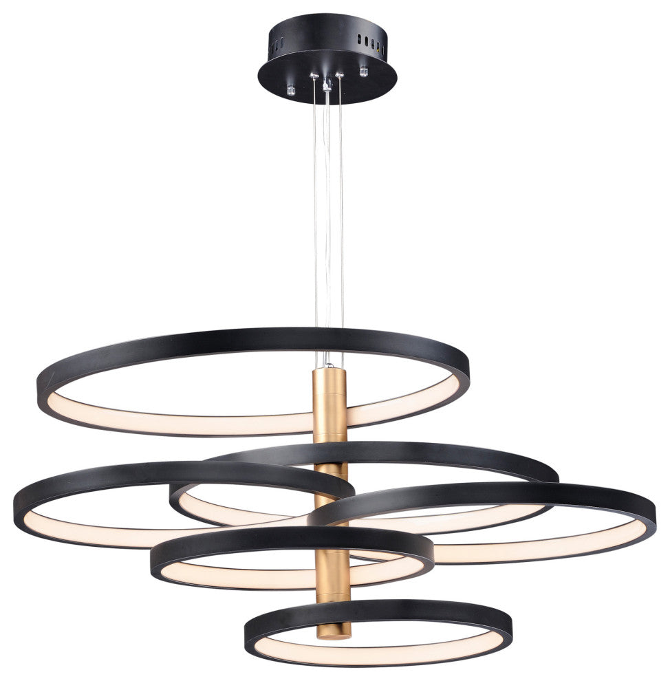 ET2 E24327 Hoopla 38"W Pendant - Black / Gold