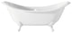 Cheviot Products Regency Cast Iron Bathtub With Faucet Holes, White