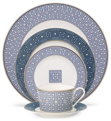 Noritake Infinity Blue 60Pc China Set, Service for 12