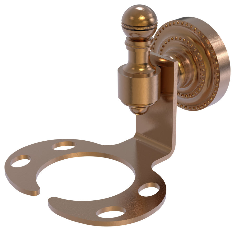 Retro Dot Tumbler and Toothbrush Holder, Brushed Bronze