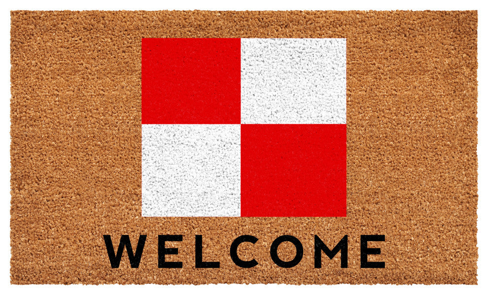 Calloway Mills Nautical Personalized Doormat Doormat, Letter U