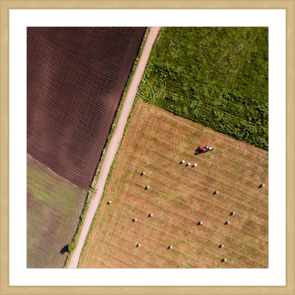 "Farm Land" Framed Print by Karolis Janulis
