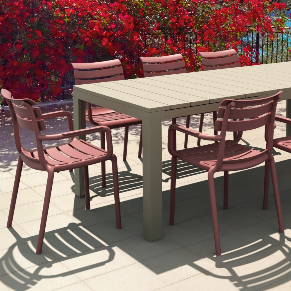 Atlantic Dining Table 55, 83" Extendable Taupe