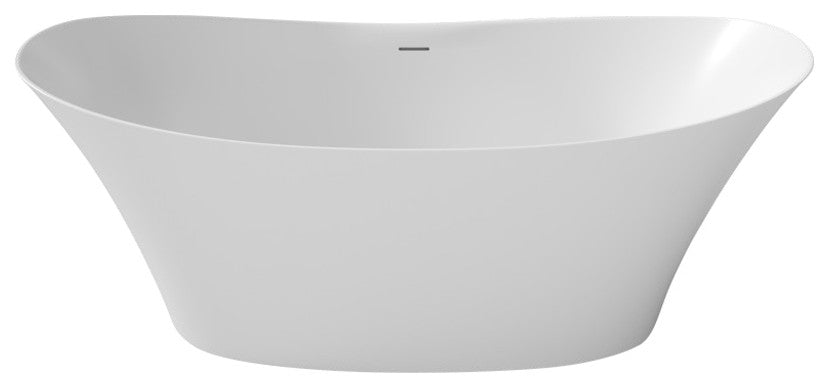 Perlato Alessandria 68" Eco-Lapistone Soaker Tub, White