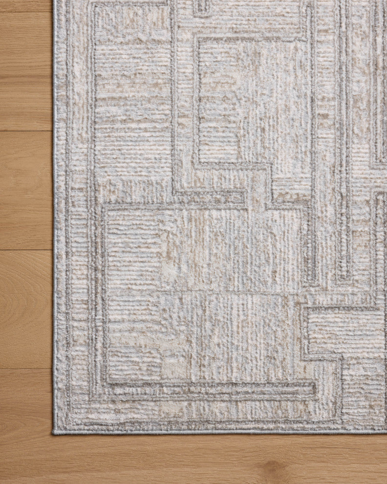 Loloi Hollis Grey / Ivory 2'-7" x 8'-0" Runner Rug