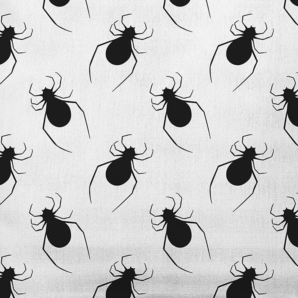 18"x18" Spider Pattern Decorative Throw Pillow, White